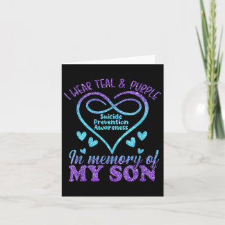Suicide Prevention Shirt, Teal &amp; Purple In Mem Card