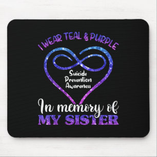 Suicide Prevention Shirt, Teal & Purple In Mem Mouse Mat