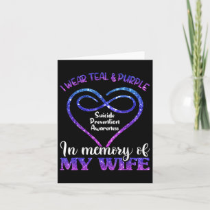 Suicide Prevention Shirt Teal &amp; Purple In Memo Card