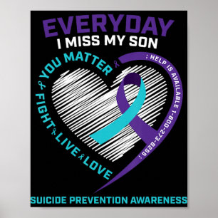 Suicide Prevention  Son Mum Dad s Men Women Gifts  Poster