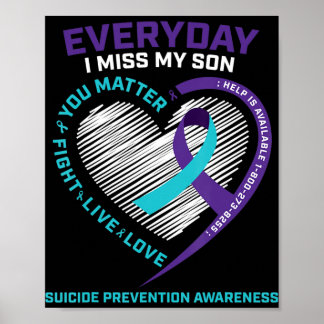 Suicide Prevention  Son Mum Dad s Men Women Gifts  Poster
