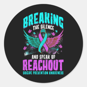 Suicide Prevention Suicide Awareness Ribbon Classic Round Sticker