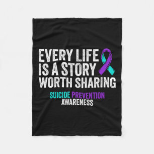 Suicide Prevention Support End The Silence Suicide Fleece Blanket