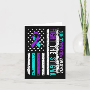 Suicide Prevention Support Fight Stigma Suicide Aw Card