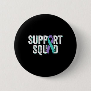 Suicide Prevention Support Squad - Teal Purple Awa 6 Cm Round Badge