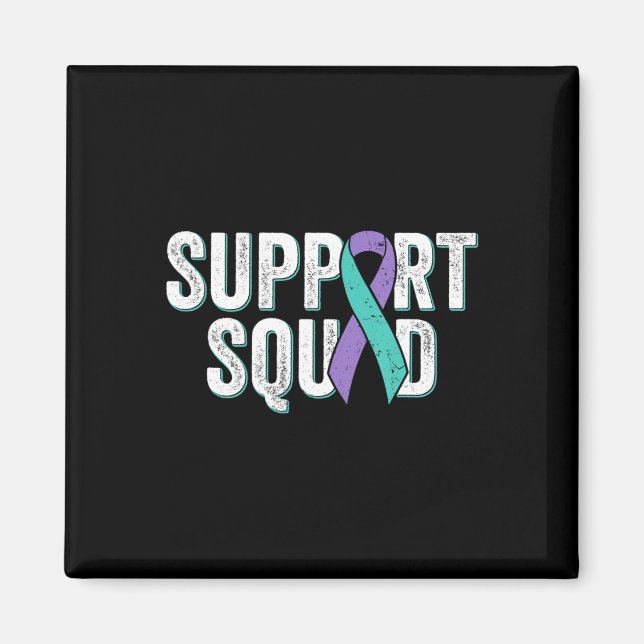 Suicide Prevention Support Squad - Teal Purple Awa Magnet (Front)