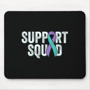 Suicide Prevention Support Squad - Teal Purple Awa Mouse Mat