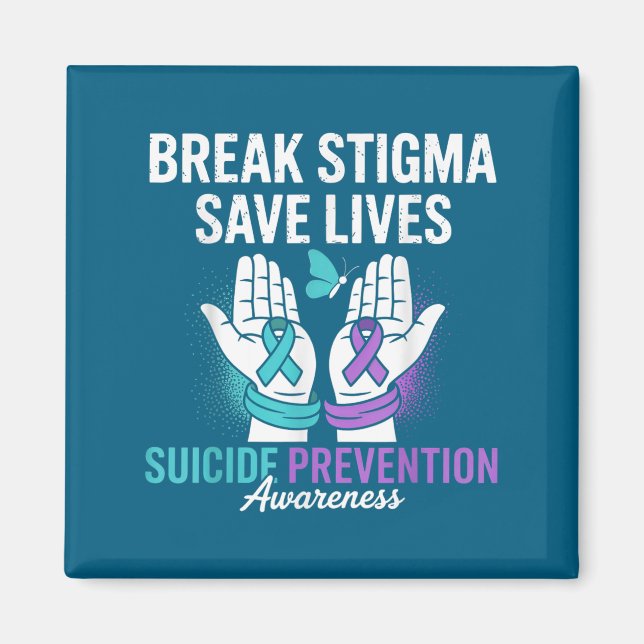 Suicide Prevention Suprt Break Stigma Suicide Awar Magnet (Front)
