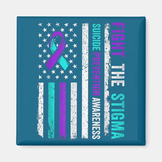 Suicide Prevention Suprt Fight Stigma Suicide Awar Magnet (Front)