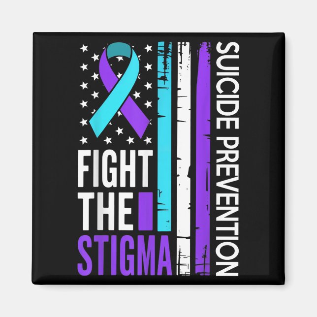 Suicide Prevention Suprt Fight The Stigma Vintage  Magnet (Front)