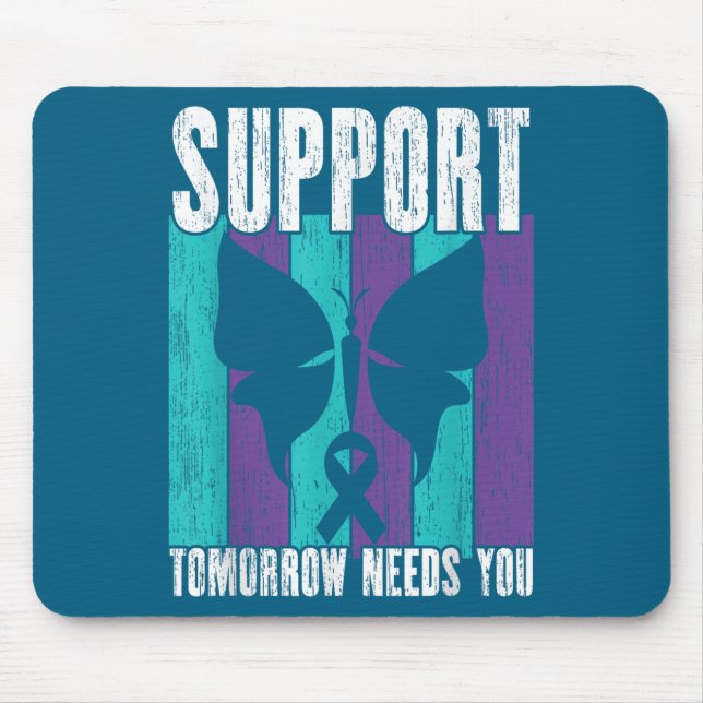 Suicide Prevention Suprt Tomorrow _ I For Suprters Mouse Mat (Front)