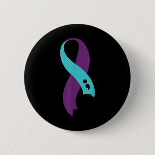 Suicide Prevention Survivor Ribbon Pro-life T Shir 6 Cm Round Badge