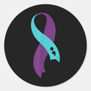 Suicide Prevention Survivor Ribbon Pro-life T Shir Classic Round Sticker