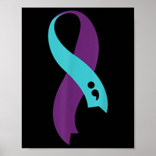 Suicide Prevention Survivor Ribbon Pro-life T Shir Poster