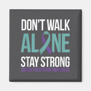 Suicide Prevention Teal Purple Ribbon Suprt Magnet