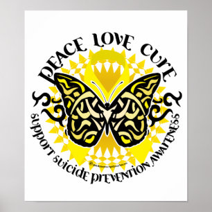 Suicide Prevention Tribal Butterfly Poster