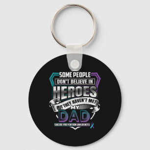 Suicide Prevention Warrior - I Wear Teal Purple Fo Key Ring