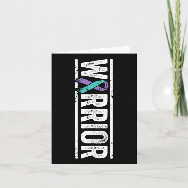 Suicide Prevention Warrior - Sideways Awareness Ri Card (Front)