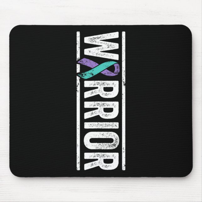 Suicide Prevention Warrior - Sideways Awareness Ri Mouse Mat (Front)