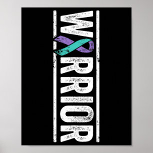 Suicide Prevention Warrior - Sideways Awareness Ri Poster
