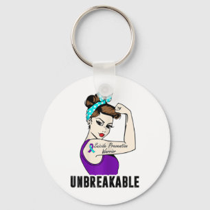 Suicide Prevention Warrior Unbreakable Perfect Str Key Ring
