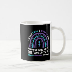 Suicide Prevention Wear Teal Purple Mental Health  Coffee Mug
