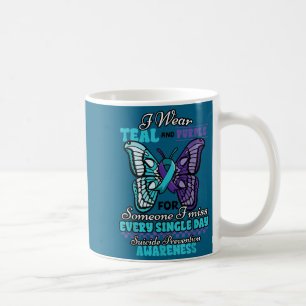 Suicide Prevention Wear Teal Purple Someone I Miss Coffee Mug
