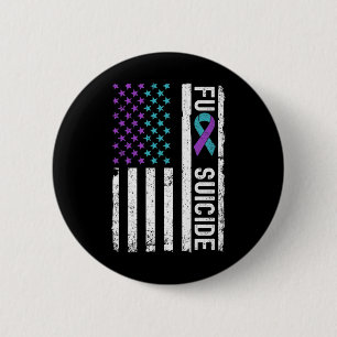 Suicide Prevention Week Awareness Month American F 6 Cm Round Badge