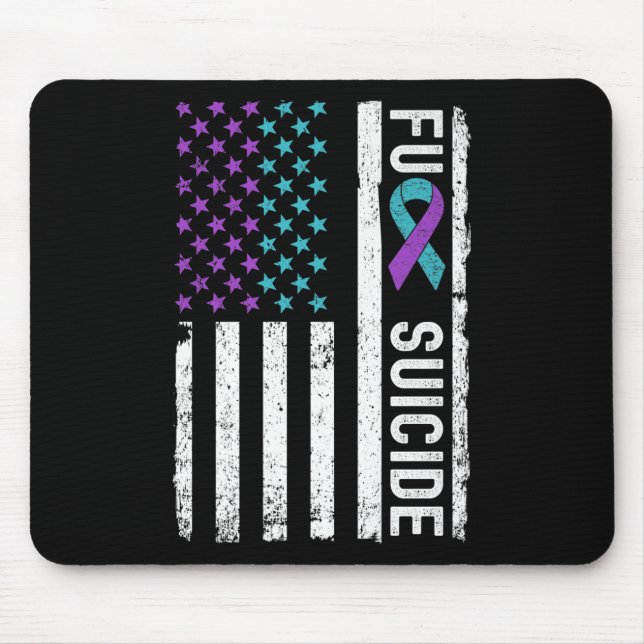 Suicide Prevention Week Awareness Month American F Mouse Mat (Front)
