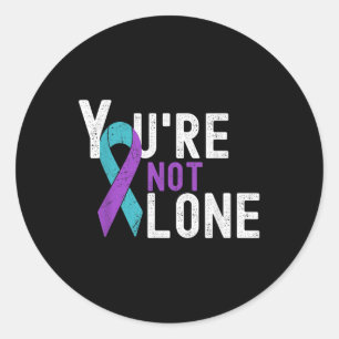 Suicide Prevention Week Awareness Youre Not Alone Classic Round Sticker