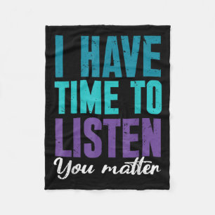 Suicide Prevention You _ I For Suprters  Fleece Blanket