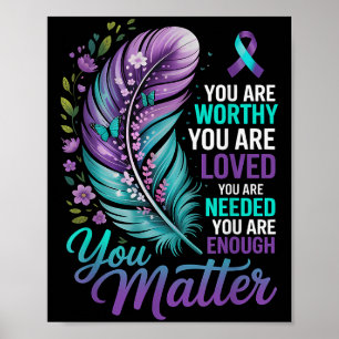 Suicide Prevention You Mental Health Awareness Wom Poster