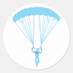suicide skydive classic round sticker