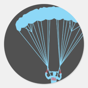 suicide skydive classic round sticker