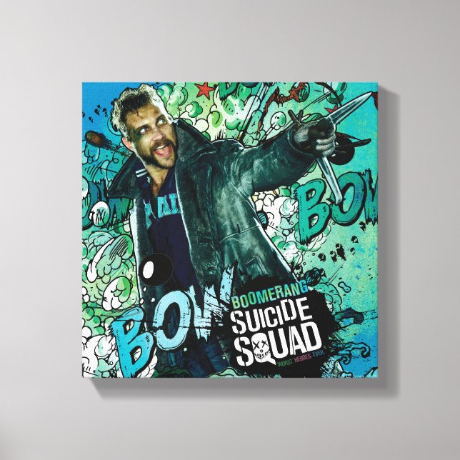 Suicide Squad | Boomerang Character Graffiti Canvas Print (Front)