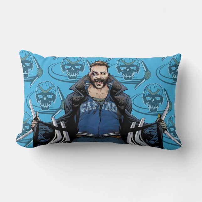 Suicide Squad | Boomerang Comic Book Art Lumbar Cushion (Front)