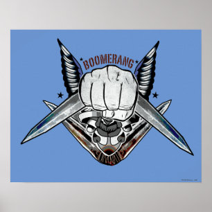 Suicide Squad   Boomerang Fist Tattoo Art Poster