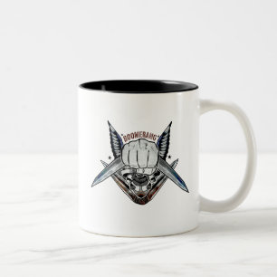 Suicide Squad   Boomerang Fist Tattoo Art Two-Tone Coffee Mug