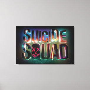 Suicide Squad   Colorful Glow Logo Canvas Print