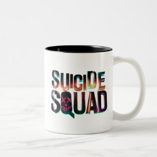 Suicide Squad   Colorful Glow Logo Two-Tone Coffee Mug