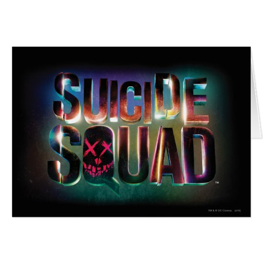 Suicide Squad | Colourful Glow Logo Card