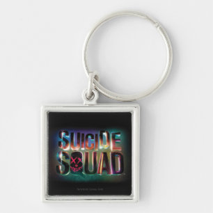 Suicide Squad   Colourful Glow Logo Key Ring