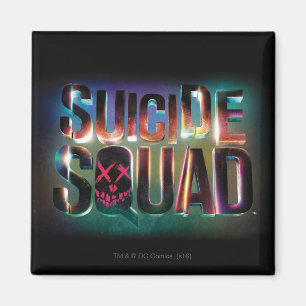 Suicide Squad   Colourful Glow Logo Magnet
