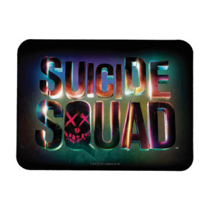 Suicide Squad   Colourful Glow Logo Magnet