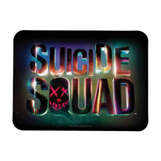 Suicide Squad | Colourful Glow Logo Magnet (Horizontal)