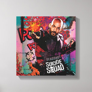 Suicide Squad   Deadshot Character Graffiti Canvas Print