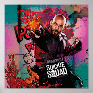 Suicide Squad Deadshot Character Graffiti Poster