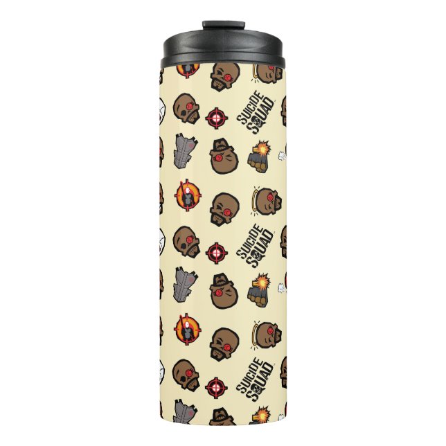 Suicide Squad | Deadshot Emoji Pattern Thermal Tumbler (Front)