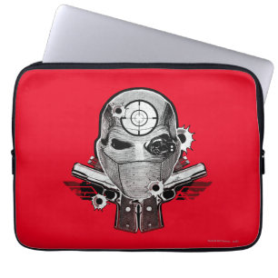 Suicide Squad   Deadshot Mask & Guns Tattoo Art Laptop Sleeve