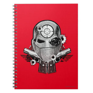 Suicide Squad Deadshot Mask & Guns Tattoo Art Notebook
